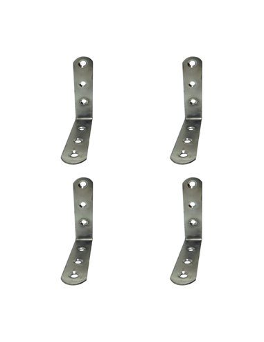 ÁNGULO REFUERZO AN24, ACERO INOXIDABLE, 100 x 100 x 19 mm. 4 unidades