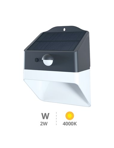 Aplique solar LED Senise con sensor de movimiento y crepuscular 2W 4000K