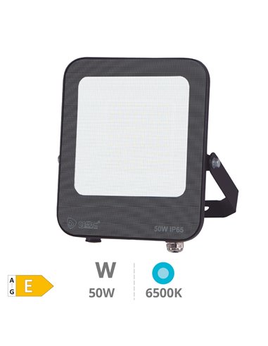 Proyector aluminio LED Santadi 50W 6500K IP65 Negro