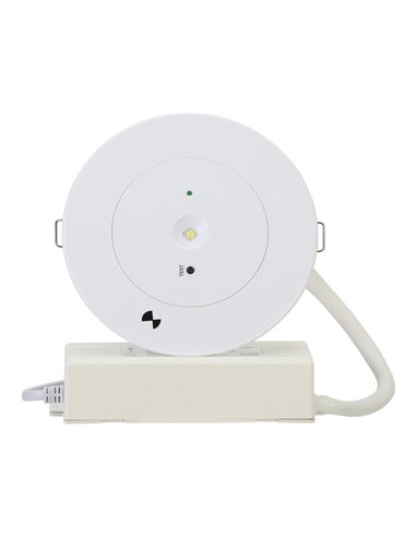 Downlight LED de emergencia Maude con autotest 3W 6000K