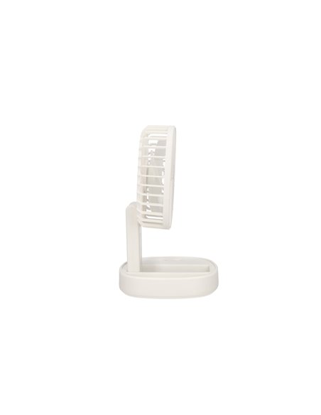 Mini ventilador de mano plegable Coober con luz USB recargable Blanco
