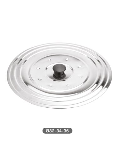 Tapa universal acero inox para ollas y sartenes Ø26 - 28 - 30 cm