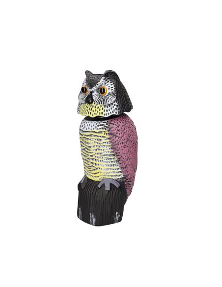 Búho espantapájaros con cabeza giratoria 360º