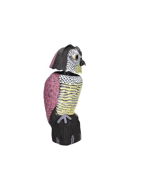 Búho espantapájaros con cabeza giratoria 360º