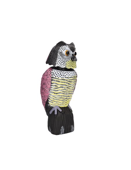 Búho espantapájaros con cabeza giratoria 360º