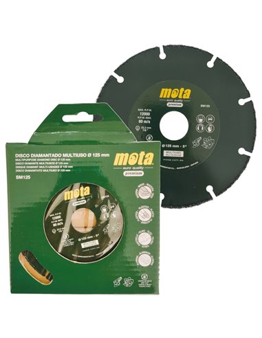 Disco de diamante multiuso corte en seco 125mm