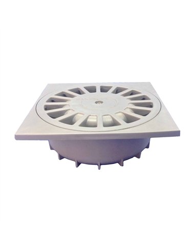 Sumidero pvc sifonico vertical t-88, 250 x 250 x 70 mm / ø110 - 90 mm