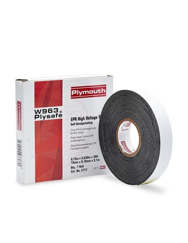 Cinta aislante caucho epr negra autosoldable vulcanizable 9,1 m x 19 mm x 0,76 mm