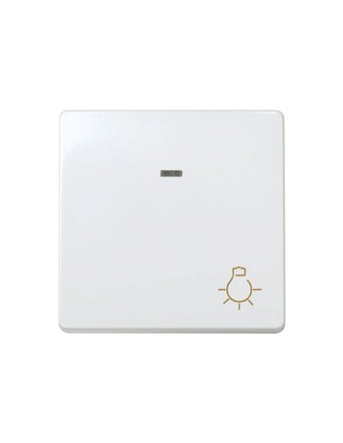 Pulsador ancho luminoso serie 27 blanco