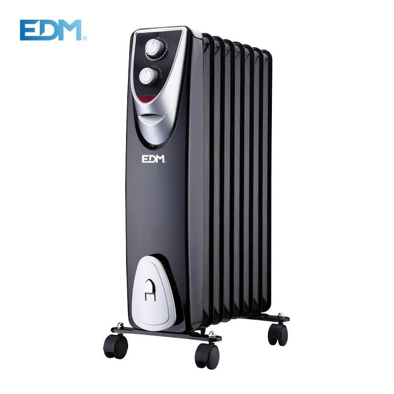 Radiator "BLACK EDITION" WITHOUT OIL 8 ELEMENTS 500/1.000/1.500 W EDM 07127