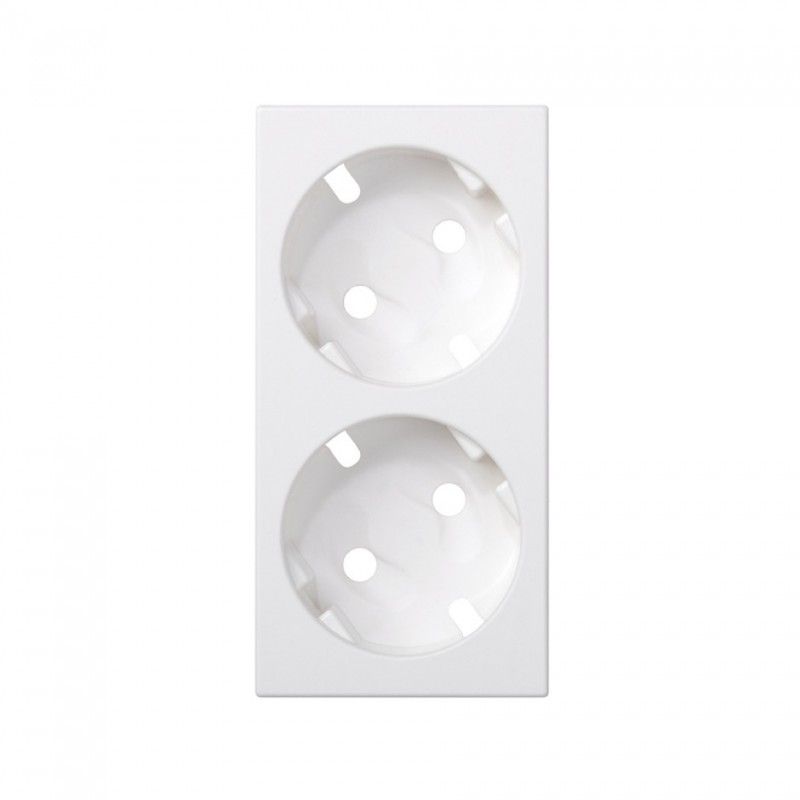 Tampa dupla Schuko sem LED (branca) SIMON 50001841-030