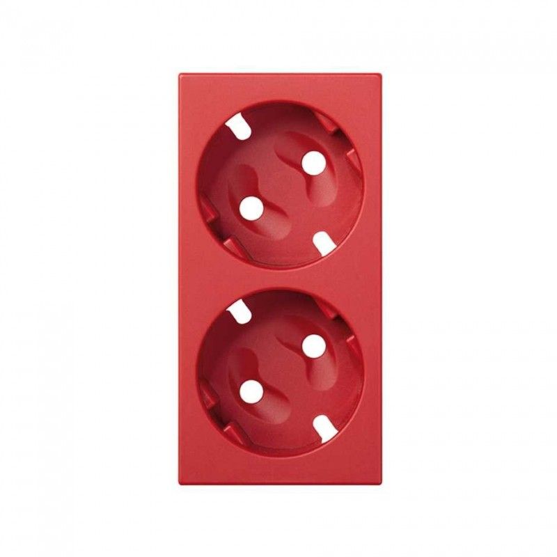 Tapa doble schuko sin led (rojo) SIMON 50001841-037