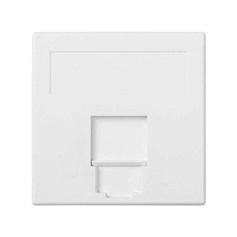 Placa plana de voz e dados cg itt canhão 1 módulo branco SIMON 50016085-030