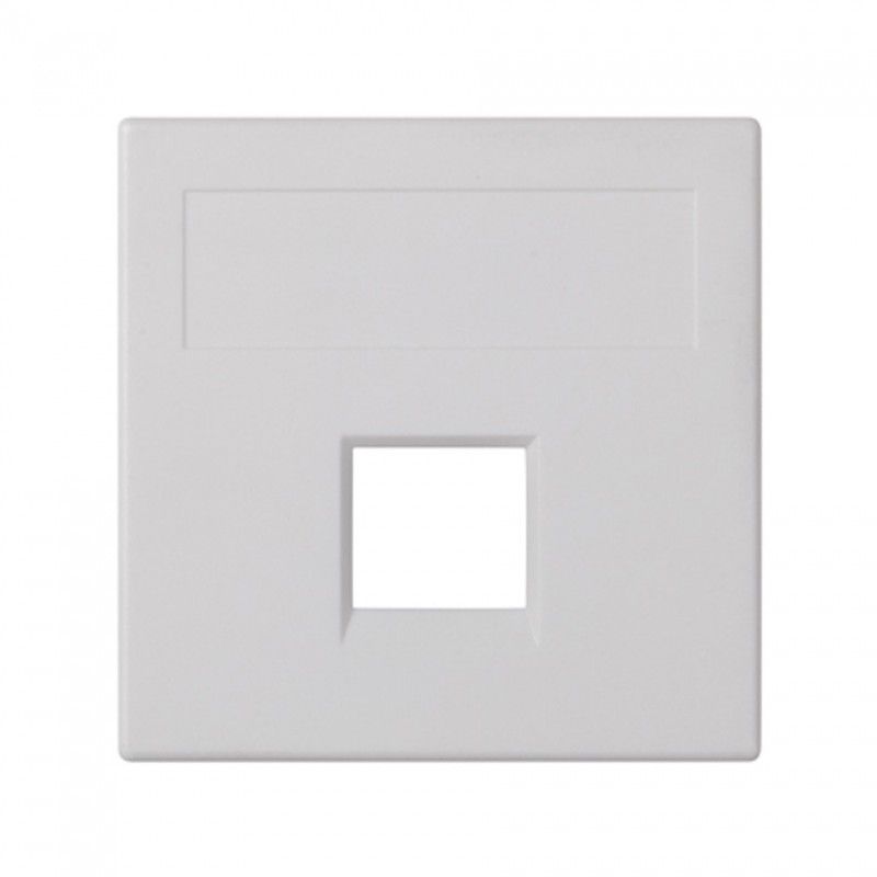 Placa plana de voz e dados SG Nexans 1 módulo branco SIMON 50018185-030