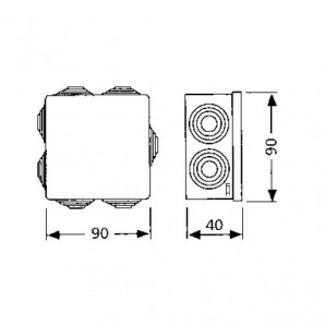 Scatola stagna 120x165x60 per tubo PG16 - SOLERA