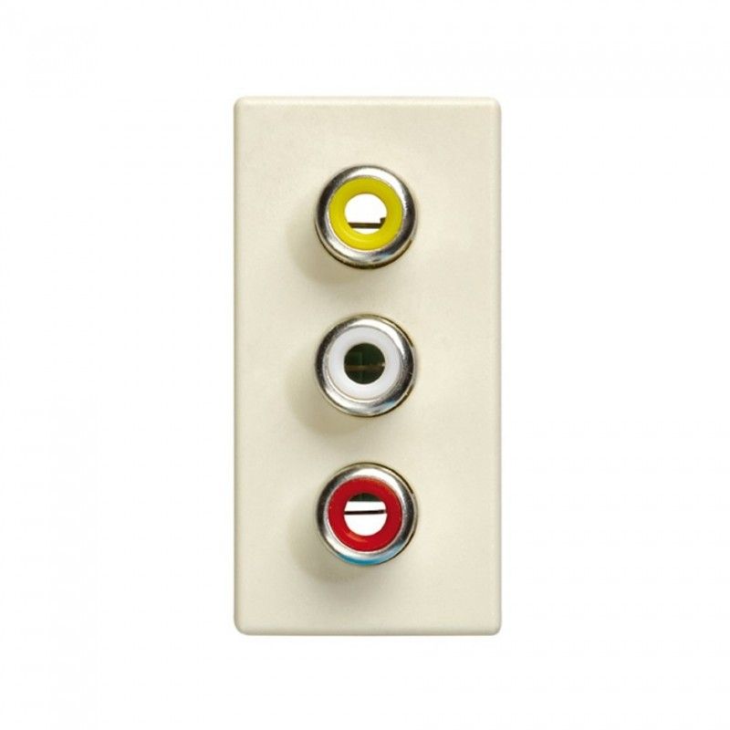 Stecker mit deckel für audio - /video - / 3 cinch-modul engen SIMON 2701093-031