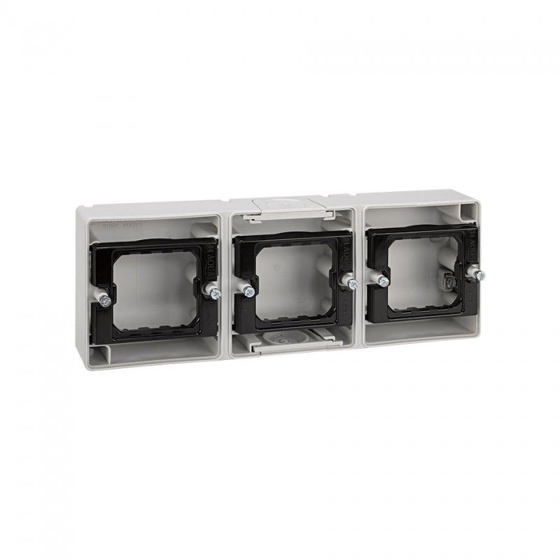 Base caja estanca 3 elementos horizontal SIMON 4400765-035