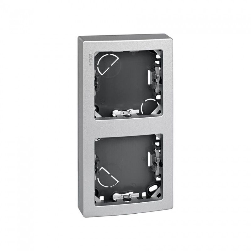 Image 2-gang vertical en aluminium SIMON 73621-63