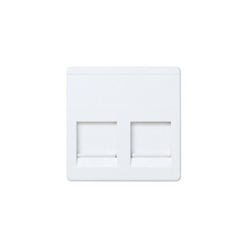 Adaptador plano 2 conectores voz y datos ancho Simon 27 BLANCO 27486-35