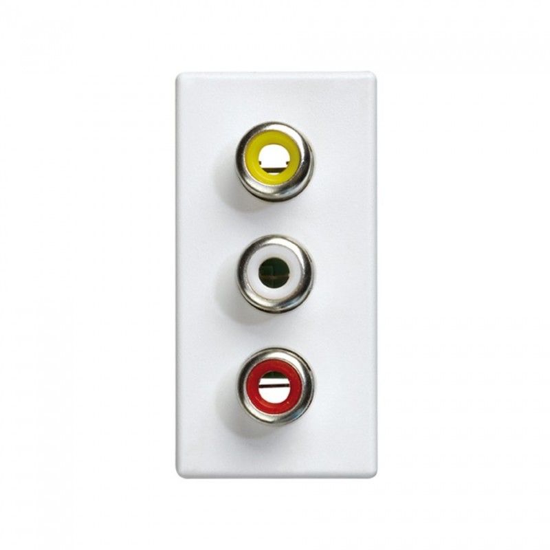 Stecker mit deckel für audio - /video - / 3 cinch-modul engen SIMON 2701093-030