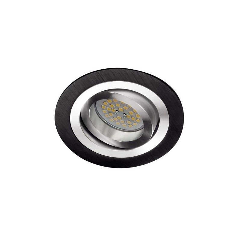 Recessed Helium round black CRISTALREDORD 01-010-00-115