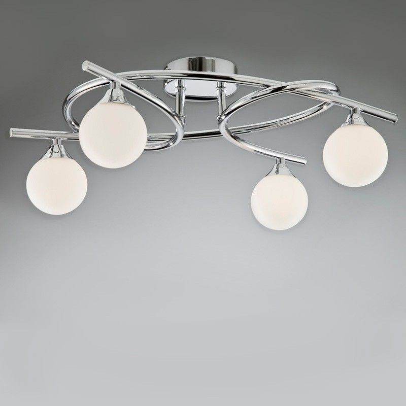 CEILING LAMP 4 LIGHTS LOTTO NICKEL SATIN CRISTALREDORD 001-2195-4-053