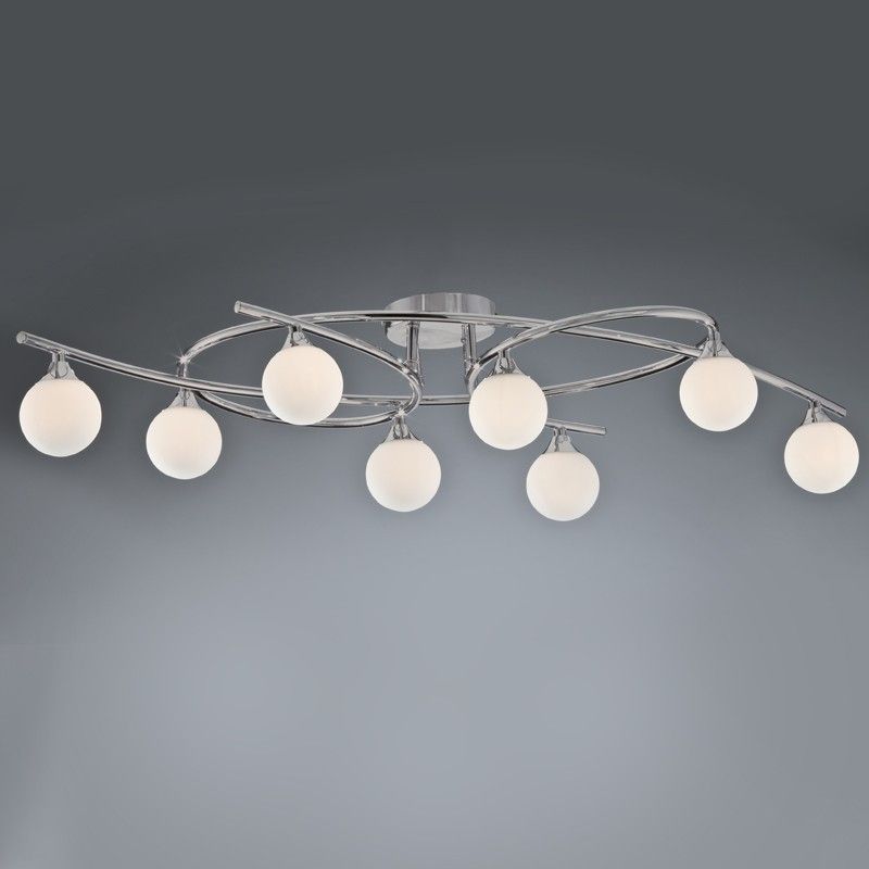 CEILING LAMP 8 LIGHTS LOTTO NICKEL SATIN CRISTALREDORD 001-2195-8-053