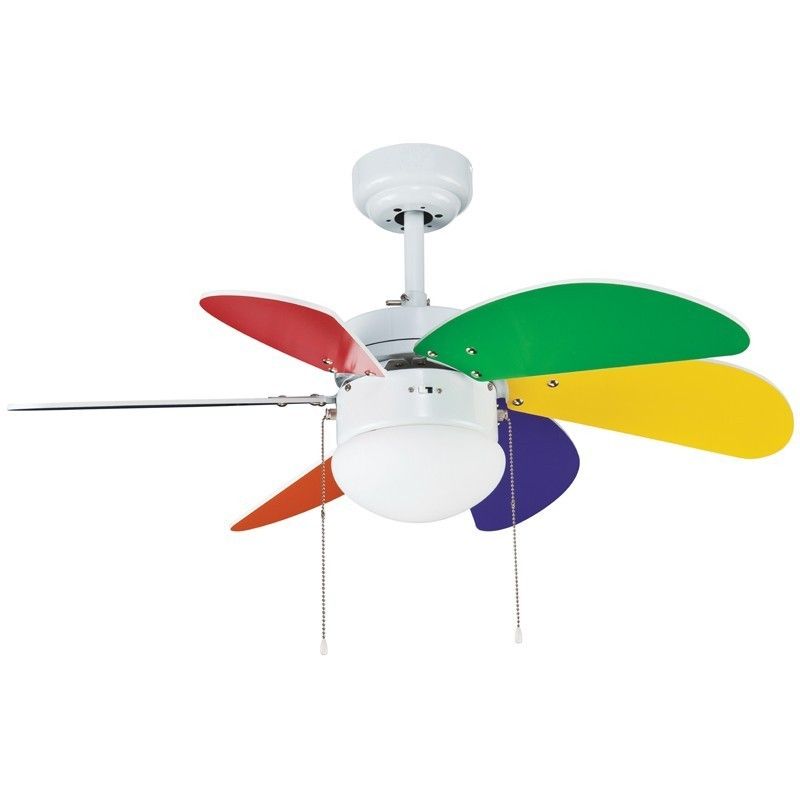 Ventilateur 6 pales 76cm - Tabit multicolore CRISTALREDORD 85-790-06-666