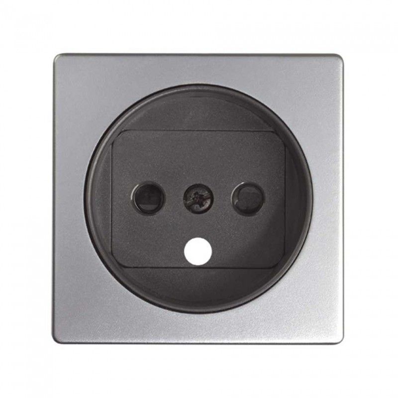 SIMON 82041-93 TAPA ENCHUFE SCHUKO 2P+TT ALUMINIO SIMON 82