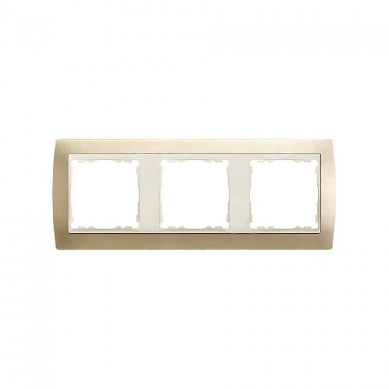 Cava elements frame 3 socket ivory matte SIMON 82734-34