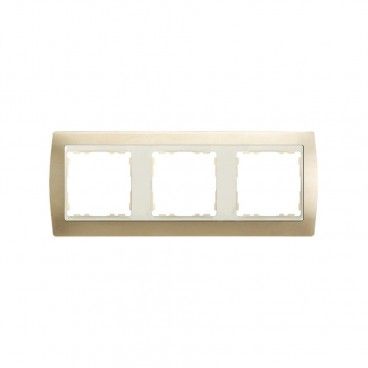 Cava elements frame 3 socket ivory matte SIMON 82734-34