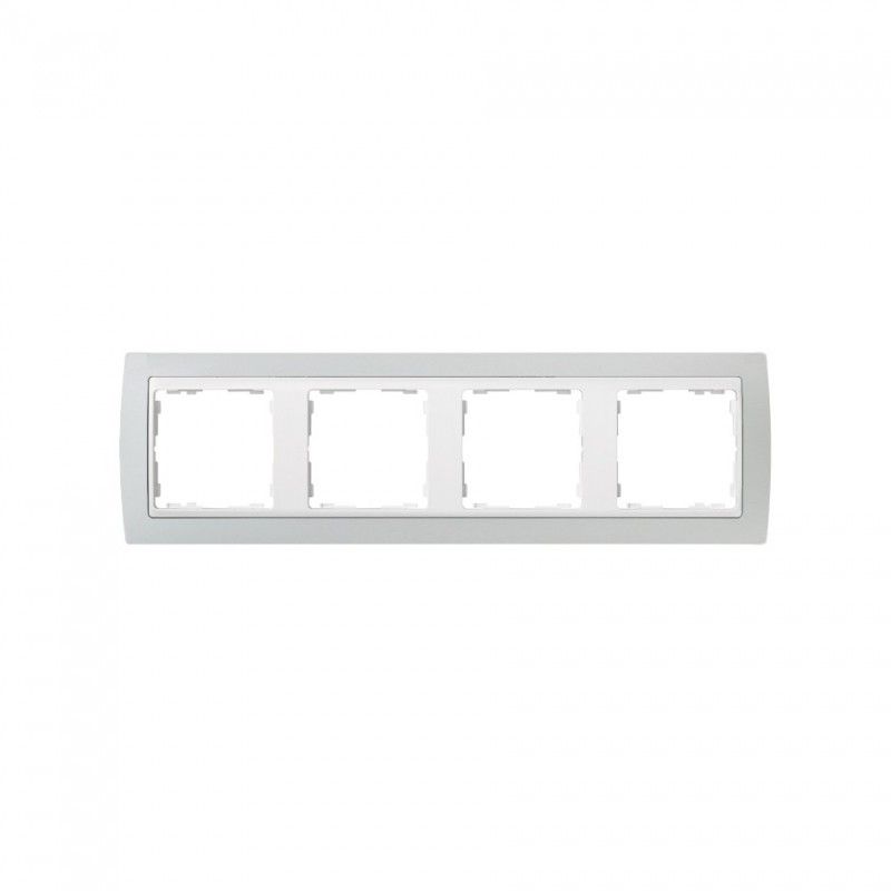 Moldura 4 elementos rodapé branco cinza SIMON 82 82641-33