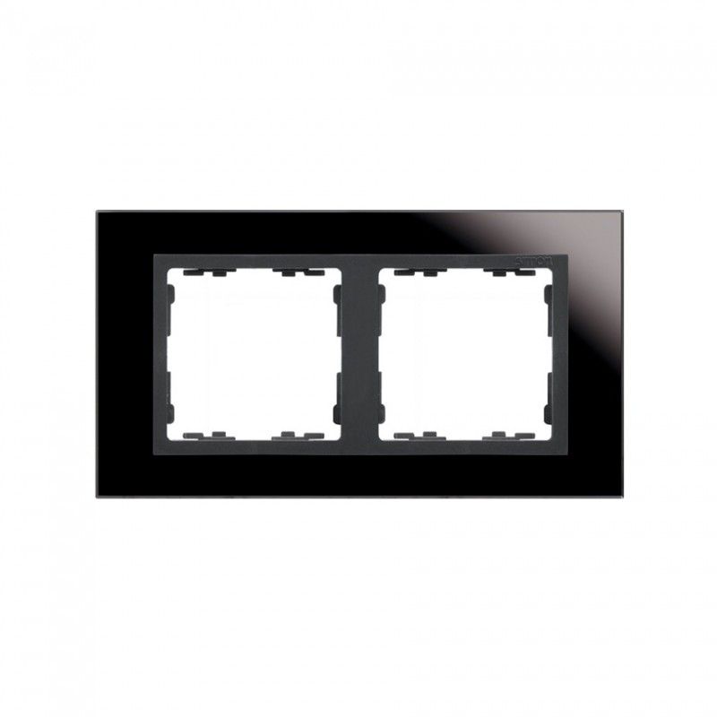 Frame 2 black glass elements SIMON nature 82827-32