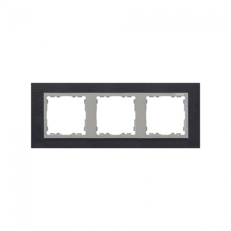 Stainless steel frame 3 nature elements 82937-38 black SIMON