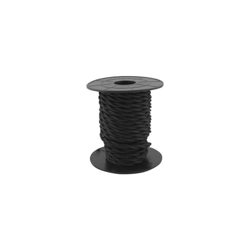 Electrical wire / textile 10 m 2x0.75mm twisted Black GSC 3902977