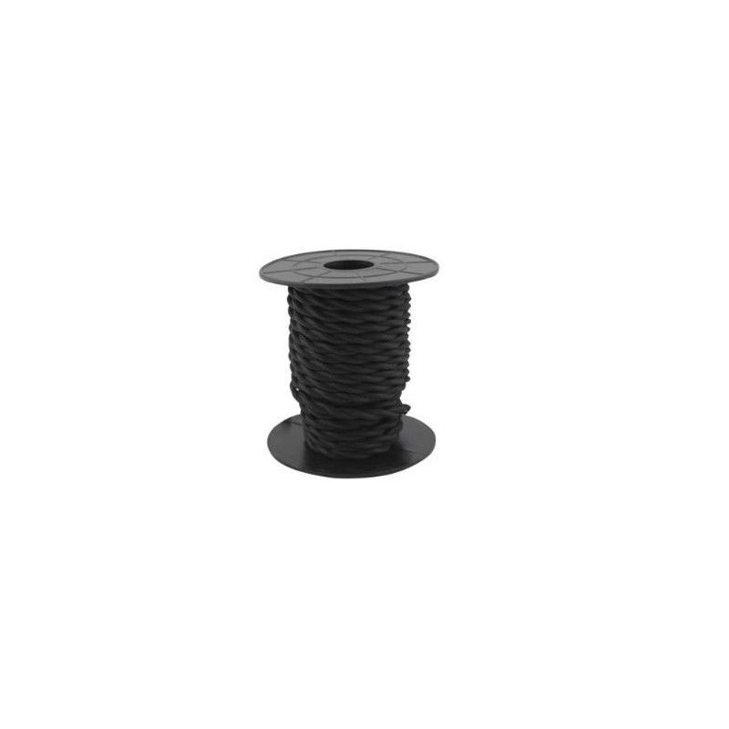 Cable eléctrico textil 10 metros 2x0.75mm trenzado Gris oscuro GSC 3902978