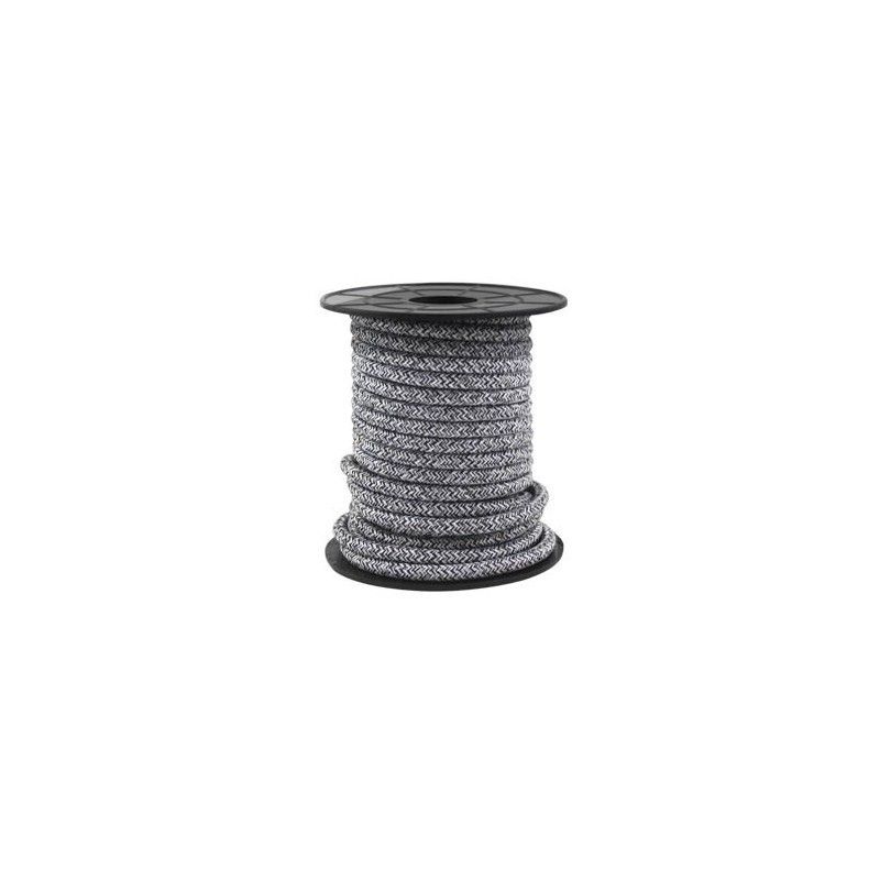 Electrical wire / textile 10 m 2x0.75mm Black/Grey GSC 3902987