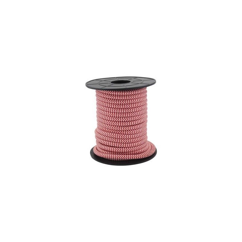 Electrical wire / textile 10 m 2x0.75mm White/Red GSC 3902988