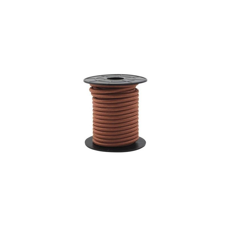 Cable eléctrico textil 10 metros 2x0.75mm Marron GSC 3902993