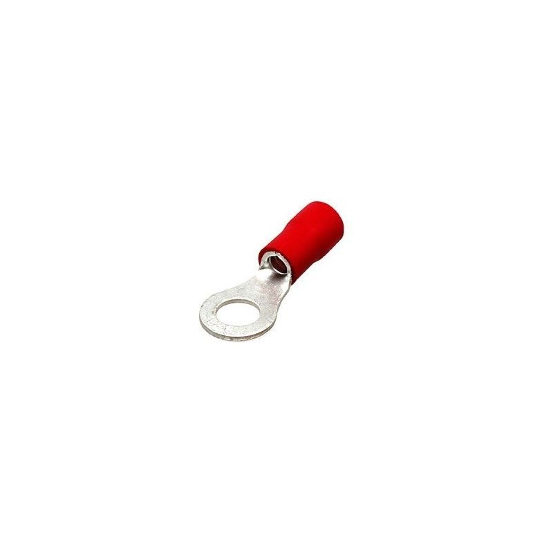 Terminal isolé ronde 4,3/1,5 mm Rouge 50 pcs 