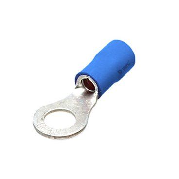 Isolierte klemme rund 10,5/2,5 mm, Blau 50 st. 