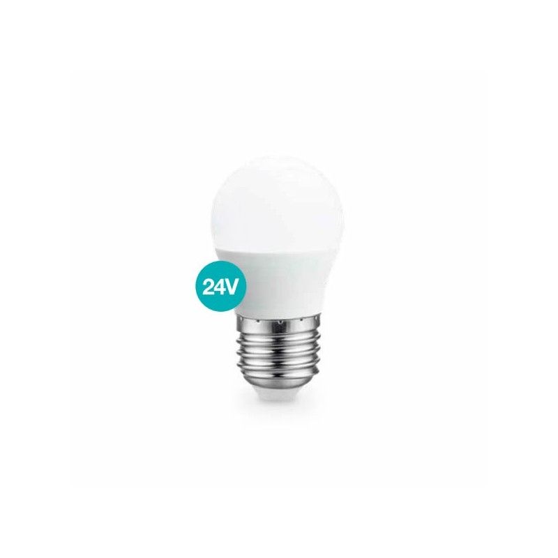 Lâmpada LED esférica 5W E27 3000K 24V