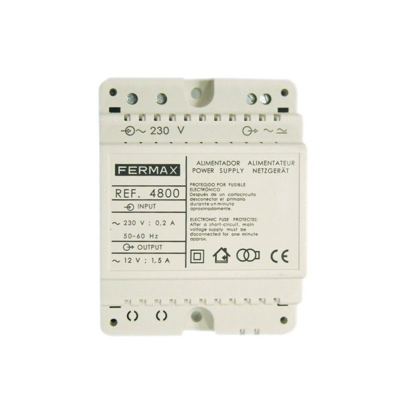 ALIMENTATORE 12VCA/1.5 A DIN4. FERMAX 4800