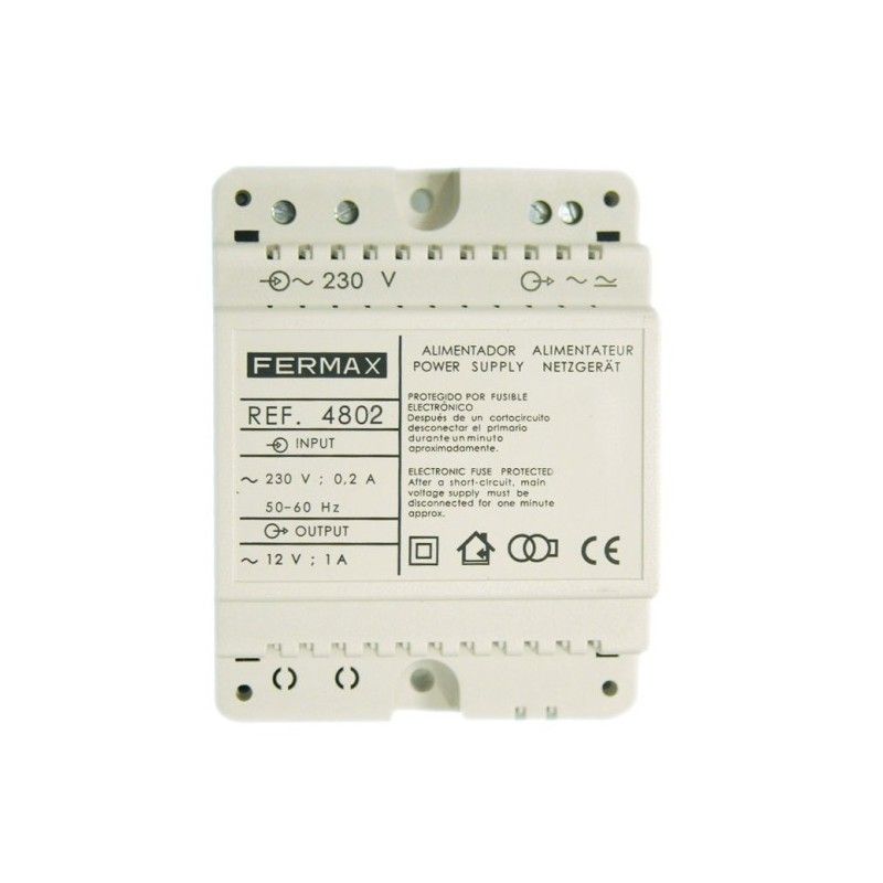 ALIMENTADOR 12VCA/1A DIN4. FERMAX 4802