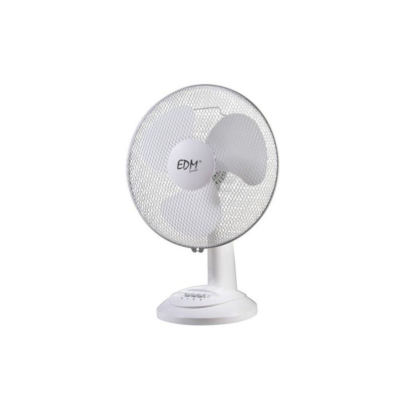 Ventilador de mesa cor branca potência 35w lâminas ø30x48cm EDM