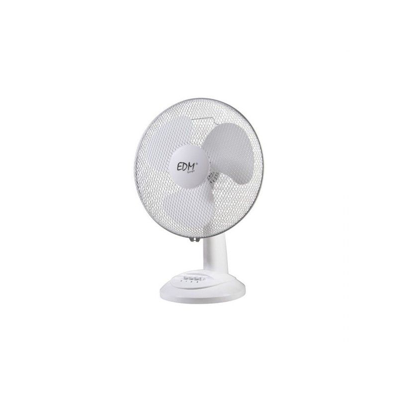 Ventilator edm desktop ø20 cm, 35 w 3 geschwindigkeitsstufen sicherheitsgitter schwingkopf oder feste schwenkbar