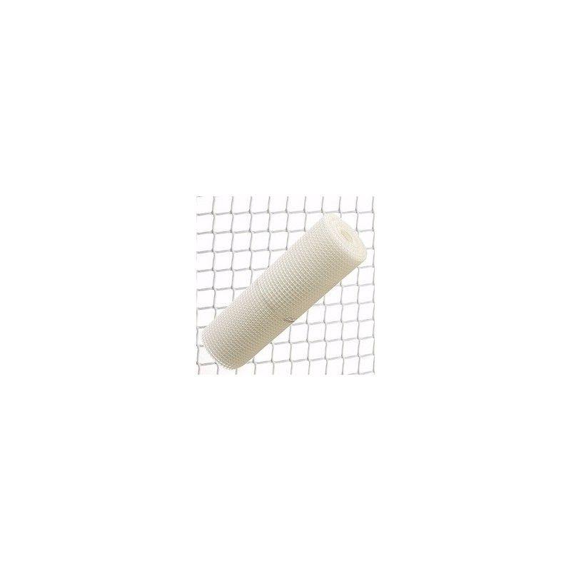 Square Plastic fabric 1.0 cm. x 1 Metre. White Roll 25 Metres