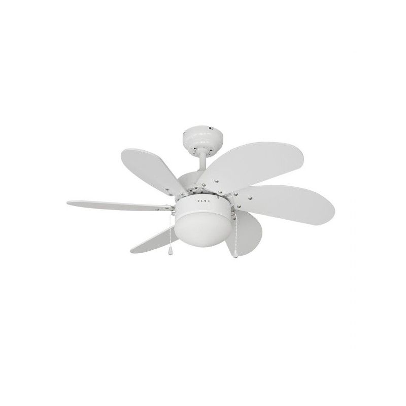 Ventilador de techo ARAL 50W 76cm blanco 1xE14 60W EDM 33985