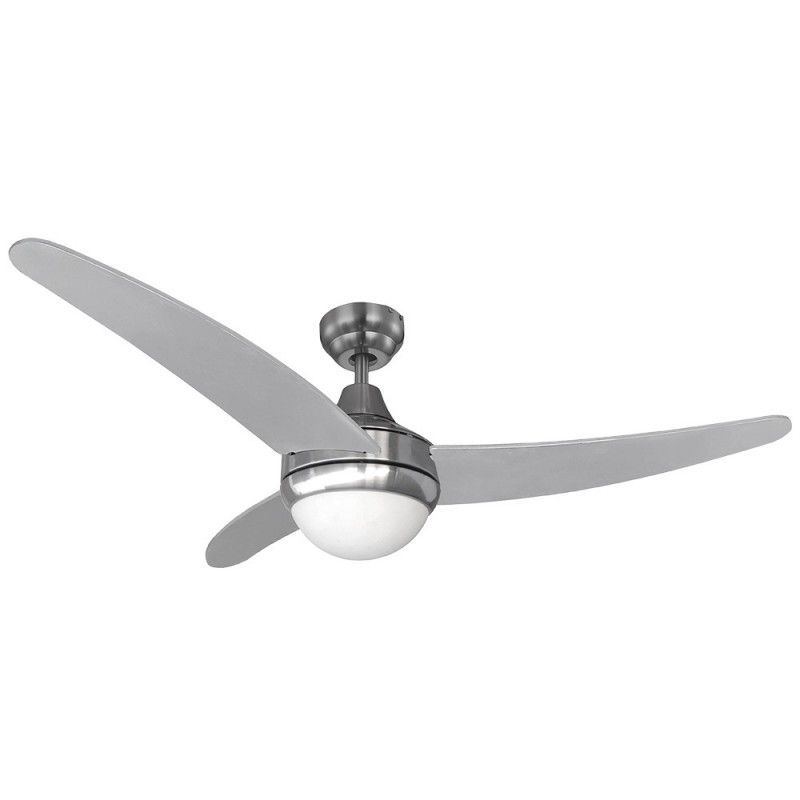 Ventilador de teto modelo Egeo cor Cromo potência 60w lâminas ø122cm com controle remoto EDM