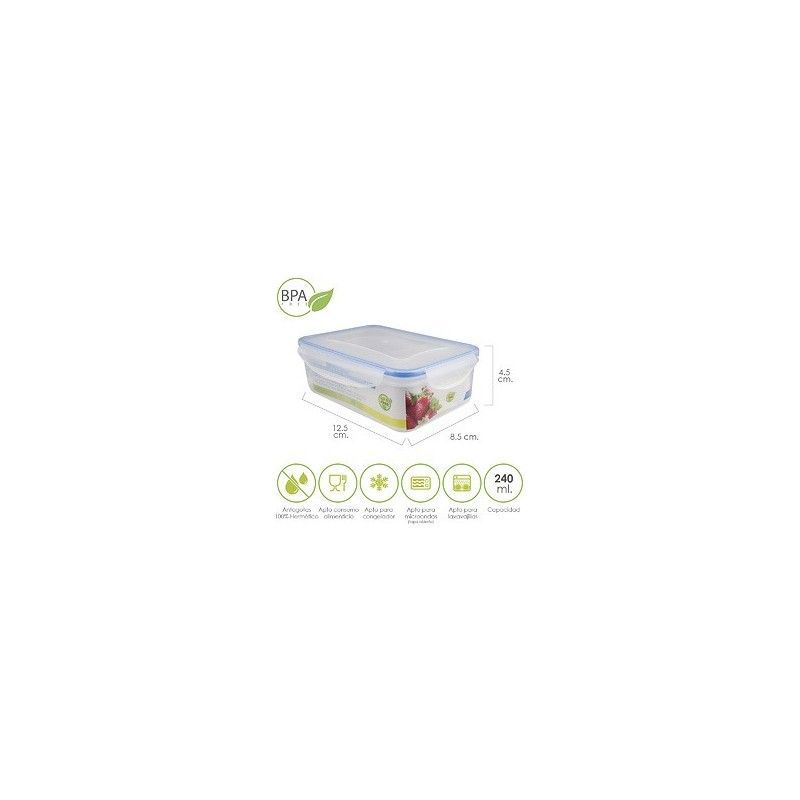 Tupper hermético rectangular Good & Good 500 ml